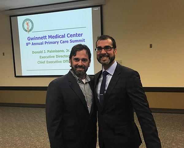 OrthoAtlanta's Dr. Snehal Dalal with Executive Director and CEO of the Medical Association of Georgia (MAG), Donald J. Palmisano, Jr.