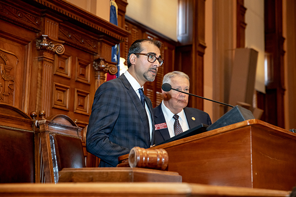 Dr. Snehal Dalal, Doctor of the Day, at the Georgia State Capitol