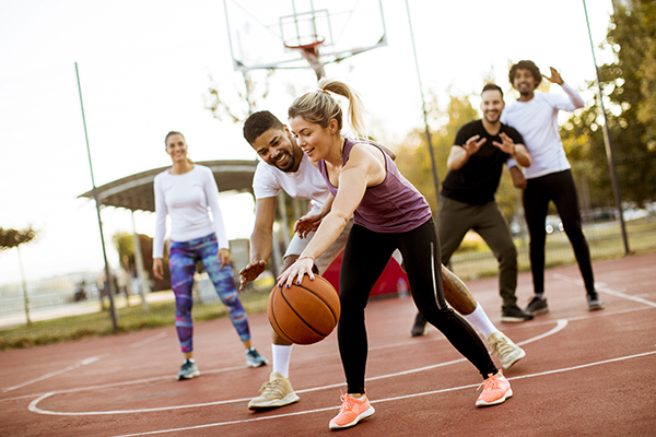 Playing Basketball