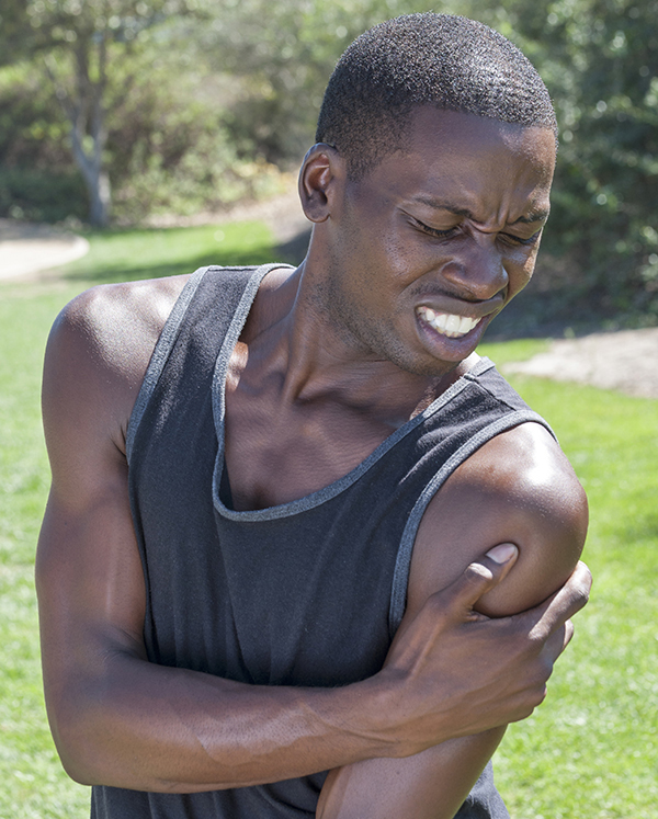 Man with shoulder pain