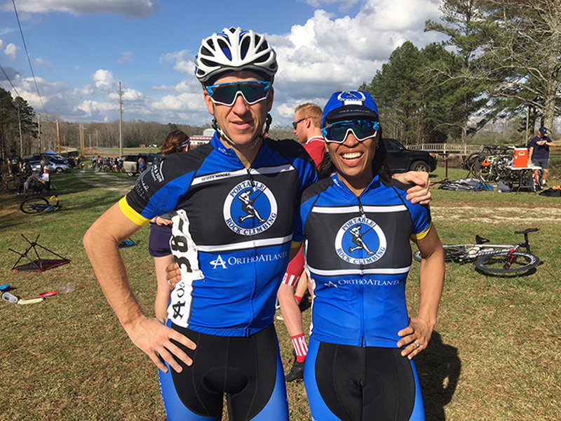 Dr. Sharrona Williams and cycling coach Scott Moore Dr. Sharrona Williams and cycling coach Scott Moore
